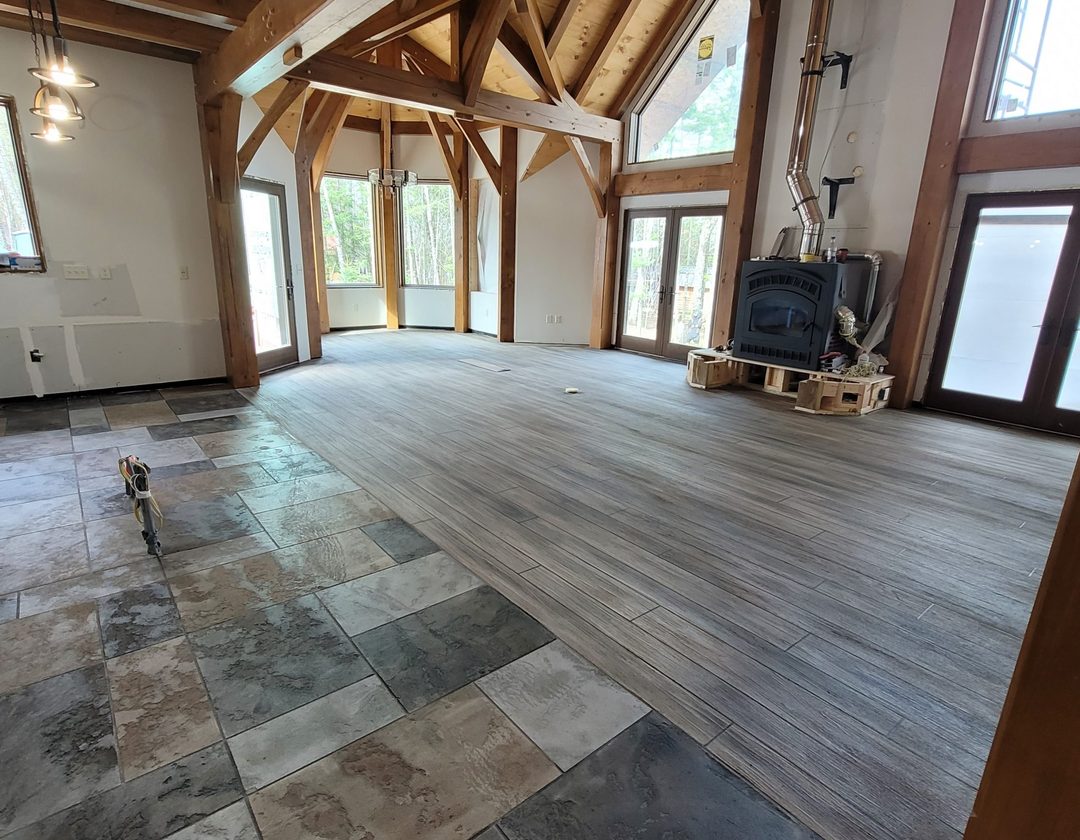 Finished metallic floor coating project